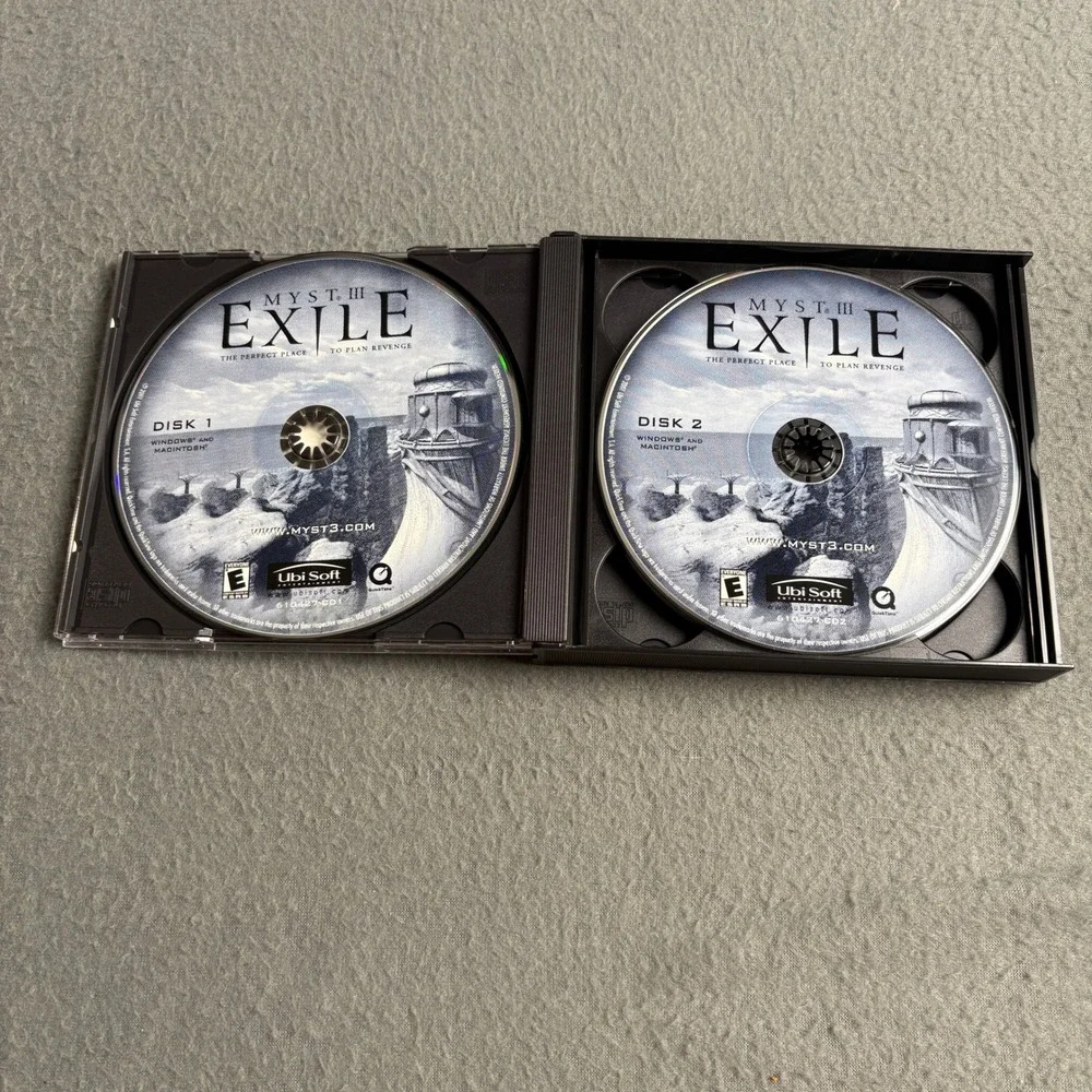 Myst and Myst III Exile PC Game Bundle Windows Mac 5 Disc Set Retro Adventure